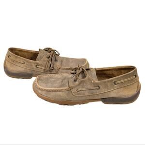Twisted X Boat Shoe Driving Moccasins GUC $120 Size 9M  S3064